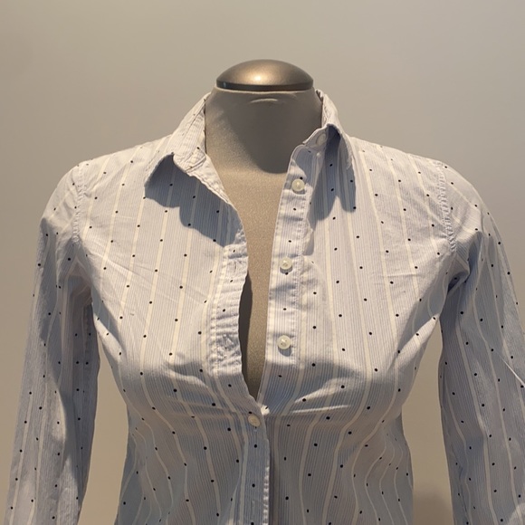 Banana Republic Riley Polka Dot Blouse, Size 0 - Picture 2 of 6